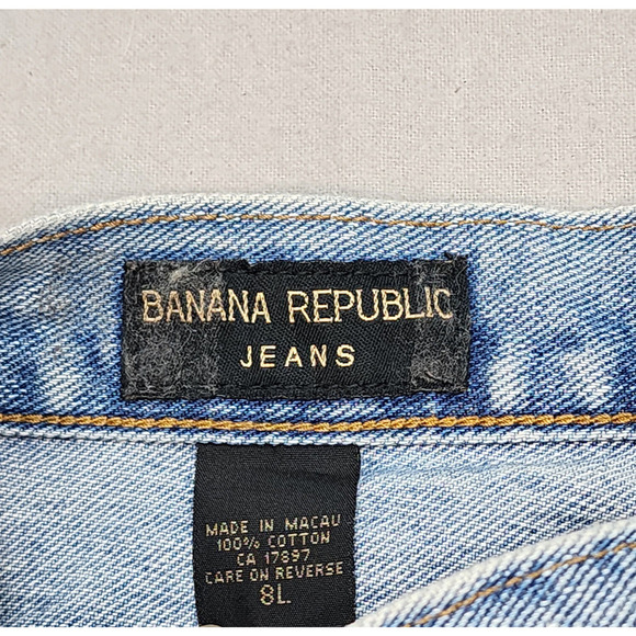 Banana Republic Jeans Women's Blue Medium Wash Straight Leg Jeans Sz 8 Long - Picture 5 of 6